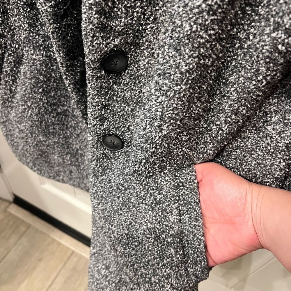 Old Navy XS Gray Heathered Jacket Blazer Cozy Open-Front Design - Picture 6 of 10